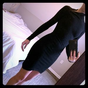 Helmet Lang cocktail with asymmetrical collar